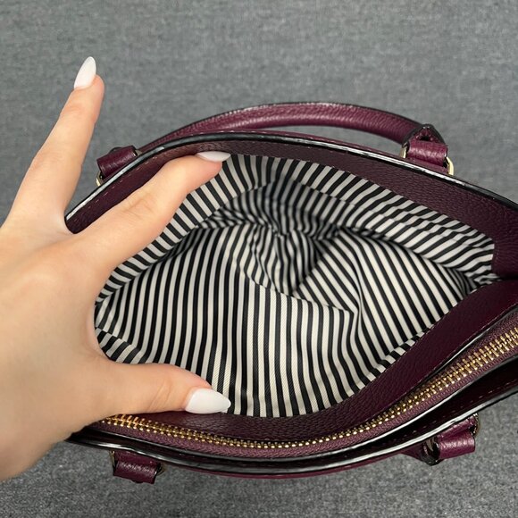 Kate Spade New York Brighton Park Small Felix Leather Wine MISSING CROSSBODY - Picture 5 of 11